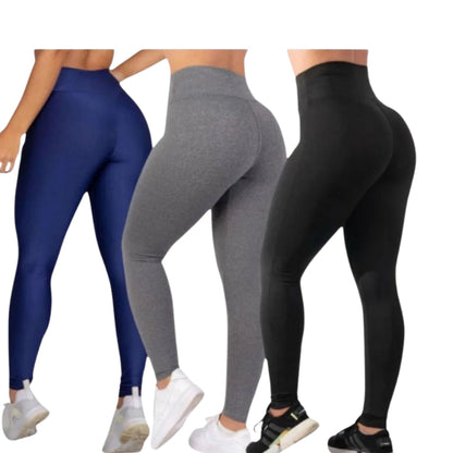 Kit 2 Leggings Modeladora Suplex - Academia Fitness - MM165